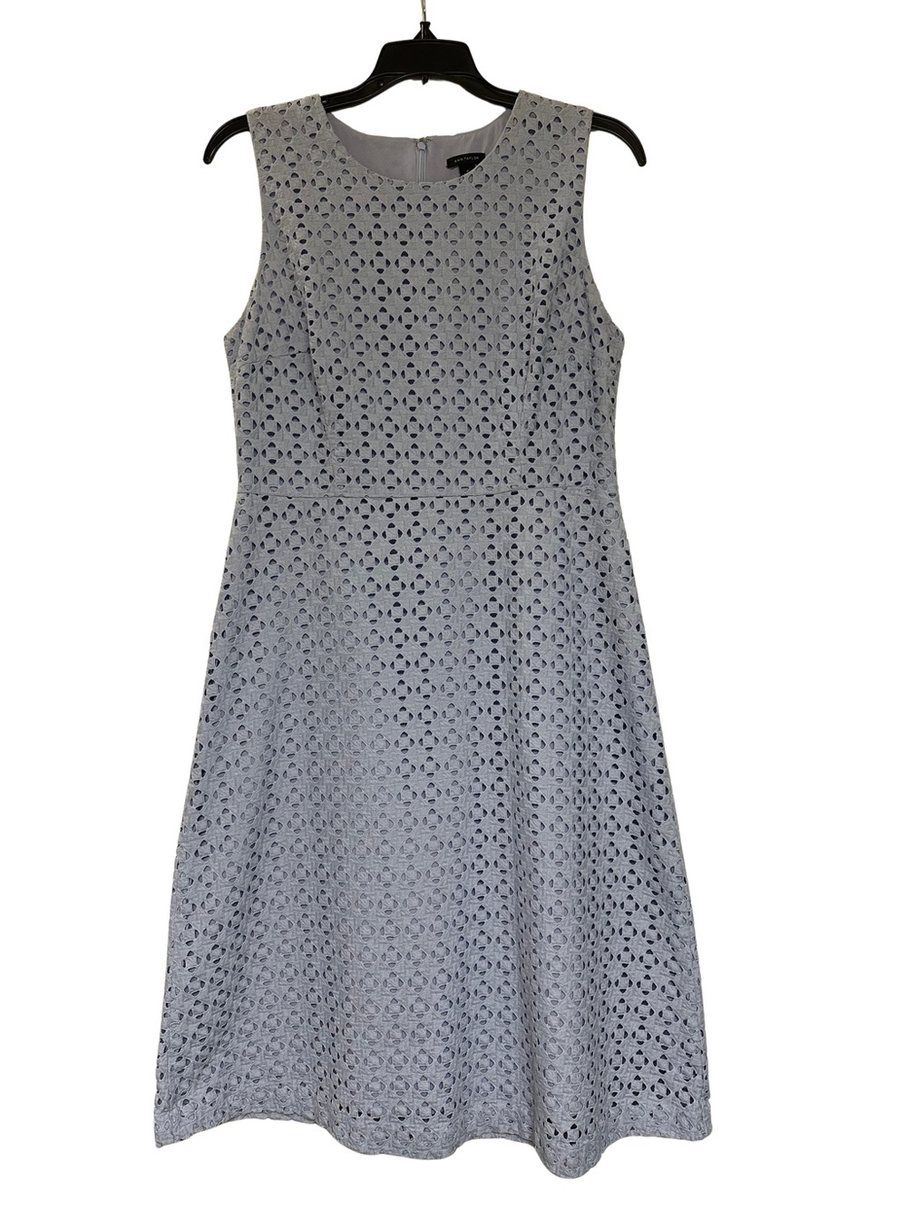 Ann Taylor Eyelet Cotton A-Line Dress | Size 6 | Periwinkle Lavender Blue